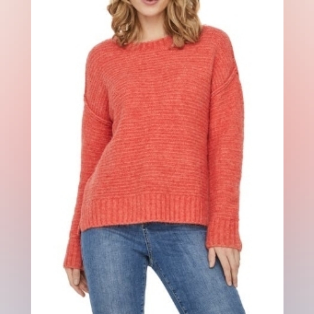 (354) JADE Waffle Stitch Crewneck Sweater, Size XS